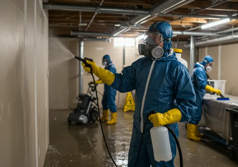 Basement Sanitization and Antimicrobial Treatment process in Jay County, IN